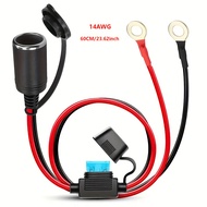 TEMU ปลั๊กสายไฟคอปเปอร์ 14AWG ทนทานสากลพร้อมวงจรไฟ 15A - อะแดปเตอร์เชื่อมต่อแบบหญิง-ชายง่ายสำหรับแบต