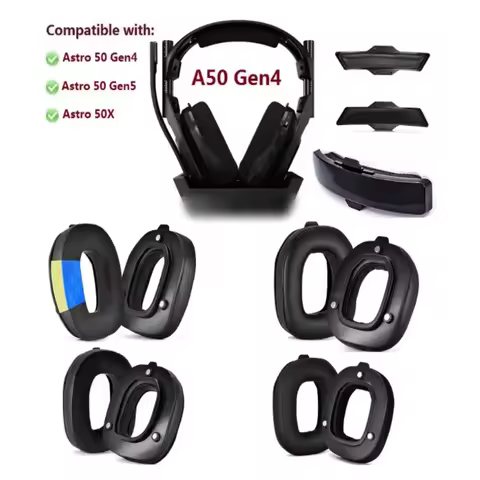 Gcell-Ear pads for Logitech Astro A50 Gen4 Gen5 A50X Gaming Headphones Replacement A50 4th 5th Gen E