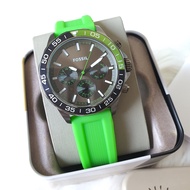Original Fossil BQ2501 Bannon Multifunction Silicone Men's Watch - Green