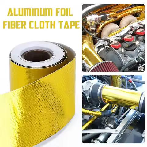 Brand New Insulation Tape Tape Golden High Temp Niversal Fitment 5cm*5m/0.8in*16.4ft Air Intake Pipe