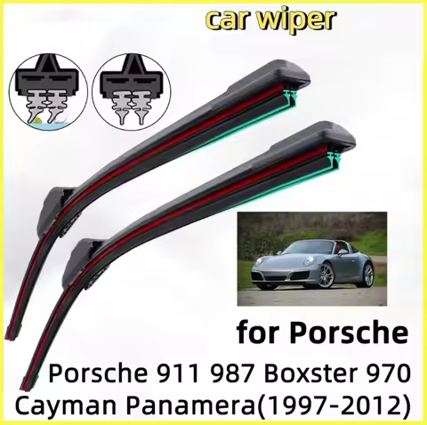 Double Rubber Car Wiper for Porsche 911 987 Boxster Cayman Panamera 970 Front Wiper Blades Brushes C
