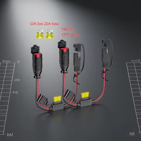 SAE Extension Cable Compatible with NOCO Genius Smart Battery Charger - 14AWG Heavy-Duty SAE Connect