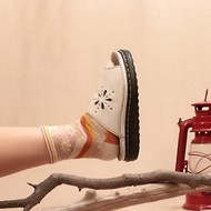 Tsubasa.Y│UK8 Dr.Martens皮革拖鞋J02 白色 英製 真皮 馬汀