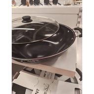 IKEA TOLERANT Wok with lid, non-stick coating, 40 cm