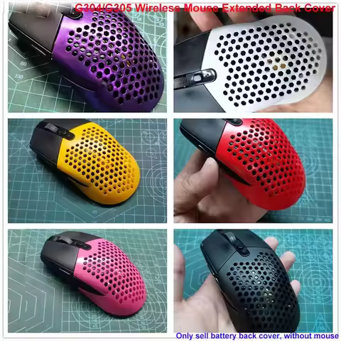 For compatible G304 G305 Magic Modified Hollow Wireless Mouse 3D Printing Shell Battery Cover Resin 