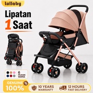 Stroller baby 2 Way Lightweight FoldableMax 60kg plate 360° rotation trolley with Awning Bayi 餐盤推車