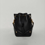 FENDI 黑色牛皮金扣MONTRESOR迷你小怪獸水桶包肩背包