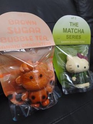 Unbox monkichi hello kitty Sanrio 角色公仔 (珍奶 & 抹茶系列)