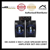 DB Audio 3 Way Loud Speaker with Amplifier  SET-502-120BT (House Hacks)