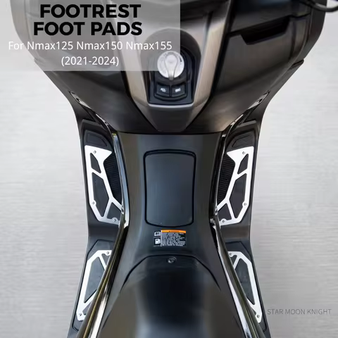 Motorcycle Footrest Foot Pads Pedal Plate Pedals For YAMAHA NMAX 125 NMAX 150 NMAX 155 2021- 2024 Fo