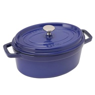 Staub Staub Picot Cocotte Oval 23cm Royal Blue Both Hands Cast Iron Enamel Pot Oven Safe