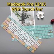 Keyboard Cover Macbook Pro 13/15 Inches with Touch Bar Apple Laptop Keybaord Protector Film Cut Cart