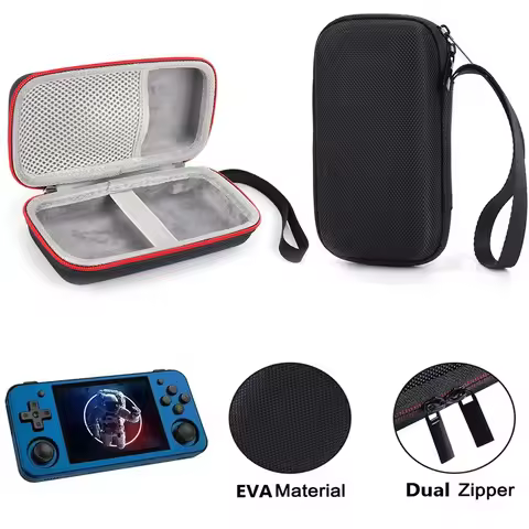 Portable Hard Carrying Case For RG35XX H RG353M Console Travel Protective Storage Holder With Mesh B