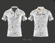 CZ Tactical New Sublimation Loose 3D Zipper Polo - Multi-Size Optional, Custom Name & Logo 0830QM
