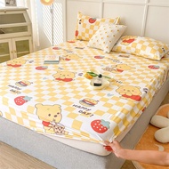 Winnie Pooch Bedsheet Cute Cartoon Anime Fitted Sheet  Soft Brushed Mattress Protector Cover Single 