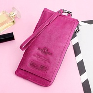 Genuine Leather Wallet Clutch Fashion Wallet Card Holder Female Long Wallets Women Zipper Strap Coin