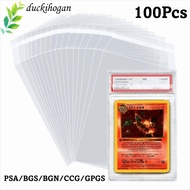 DUCKIHOGAN 100 Sheets PSA BGS Slab Sleeve, Strong Waterproof PSA BGS Card Brick Film, High Quality T