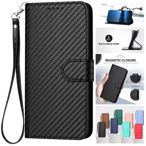 Carbon Fiber Phone Cover for Huawei Y9 Y7 Y6 2019 Y5p Huawei P Smart Z nova 3i JKM-LX1 Leather Magne