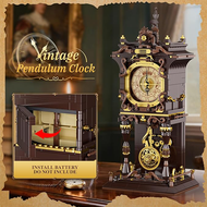 JAKI Vintage Pendulum Clock KJ038 Swing Clock Creative Building Block Sets For Adults Gift