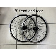 18” inch bicycle front and rear wheel rim set basikal