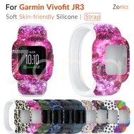 Skin-friendly Loop Printing Silicone Replacement Watchband Wrist bands Watch Strap For Garmin Vivofit JR 3 JR3 kids Smart Sport Watch Junior Fitness watch Accessories