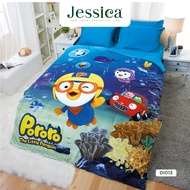 Jessica Pororo Cotton DI013 พิมพ์ระบบดิจิตอล ลายโปโรโระ ผ้าห่มนวม คอตตอน เจสสิก้า