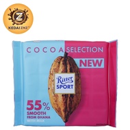 Chocolate Ritter SPORT COCOA SELECTION 55% SMOOTH FROM GHANA WITH MILK Chocolate Bar 100g Coklat