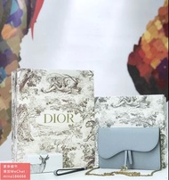 Dior Oblique Woc雾霾蓝 牛皮链条包