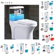 Devoko Cistern Toilet Repair Replacement Kits Fill Valve Flush Valve Dual Type Flush Button Set