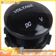 12V-24V DC Voltmeter Car Monitor Motorcycle LED Red Waterproof Voltmeter Black