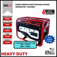 EUROX 3000W/3.0KW Portable Petrol Generator EGU3800 | 6 Months Warranty