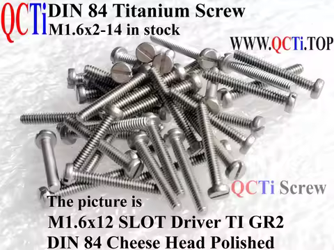 DIN 84 M1.6 Titanium screw M1.6x2 M1.6x2.5 M1.6x3 M1.6x4 M1.6x5 M1.6x8 M1.6x10 M1.6x12 M1.6x14 Chees