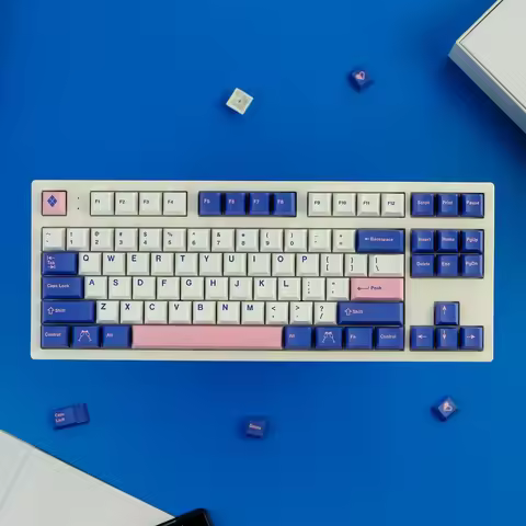 GMK Posh Pink Blue Customized Keycaps PBT Original Sublimation 61 64 68 75 84 87 96 104