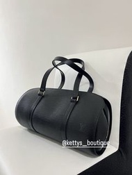 LV Vintage EPI 黑色水波紋圓筒包