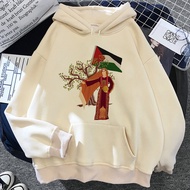 Palestine hoodies women Kawaii anime aesthetic sweater Hooded Shirt women Fleece clothes