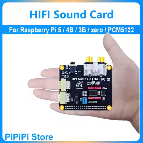 Raspberry Pi5 HIFI DAC Audio Sound Card Module PCM5122 I2S Based on Raspberry PI 40GPIO interface Fo
