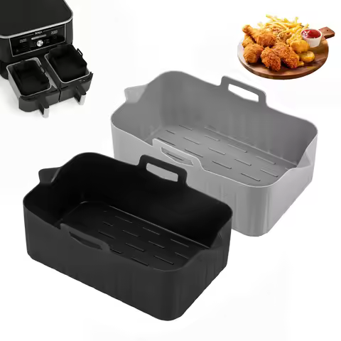 Rectangle Air Fryer Baking Tray Silicone Silicone Air Fryer Liners for Ninja Foodi SL401 DZ201 DZ302
