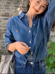 外國預訂 Polo Ralph Lauren 彩刺繡 牛仔長袖恤衫