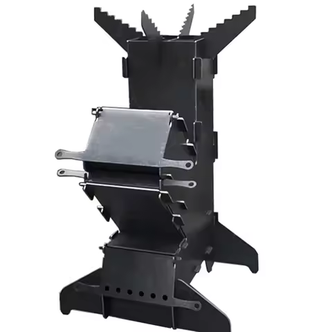 Firewood Stove Outdoor Portable Large Upgrade Rocket Stove Household Firewood Stove Outdoor Disassem