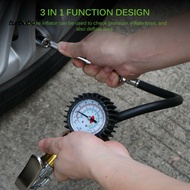 turbobo Air Tyre Meter Wear-resistant High Precision Stable 220PSI Tyre Pressure Gauge for Car