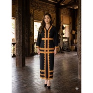 LONG DRESS BORNEO LONG SLEEVE BORNEO DRESS MUSLIMAH DRESS SABAHAN DRESS KAAMATAN DRESS