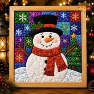 CEYOU 1 Set Christmas Fabric Painting Kit, Cotton Fabric Christmas Themed Christmas Fabric Art Kit, 