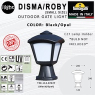 Fumagalli Disma Roby Small Modern Pillar Gate Light Resin Black White Grey T20.120 | Lampu Pagar