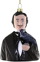 Edgar Allen Poe | Cody Foster Vintage-Inspired Glass Blown Collectible Christmas Ornament