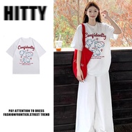 HITTY100%Cotton woman tshirt oversize korean style woman baju wanita baggy shirt oversized shirt wom