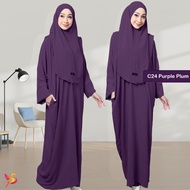 Set Jubah Khimar Kain CEY | Buy Beautiful jubah FREE Tudung Khimar included