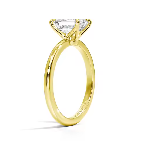 14K Gold Filled 3ct 7x9MM Emerald Cut Moissanite Ring for Women with Certificate Passed Diamond Test