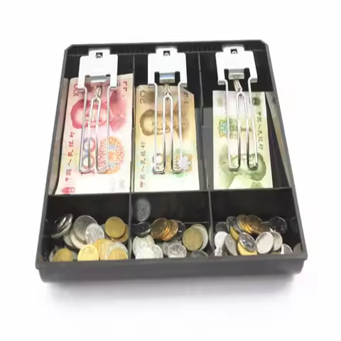 3/4/5compartments Store Money Counter Case for Cash register box Coin Drawer box Cashier Box Cash Dr