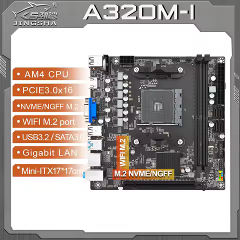 mini itx A320 M-I Motherboard AMD Processor Dual-channel DDR4 Memory AM4 Mainboard M.2 NVME Supports