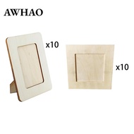 [AWHAO] 10 Wooden Picture Frames, DIY Picture Frames, Practical And Decorative Birthday Gifts for Pa